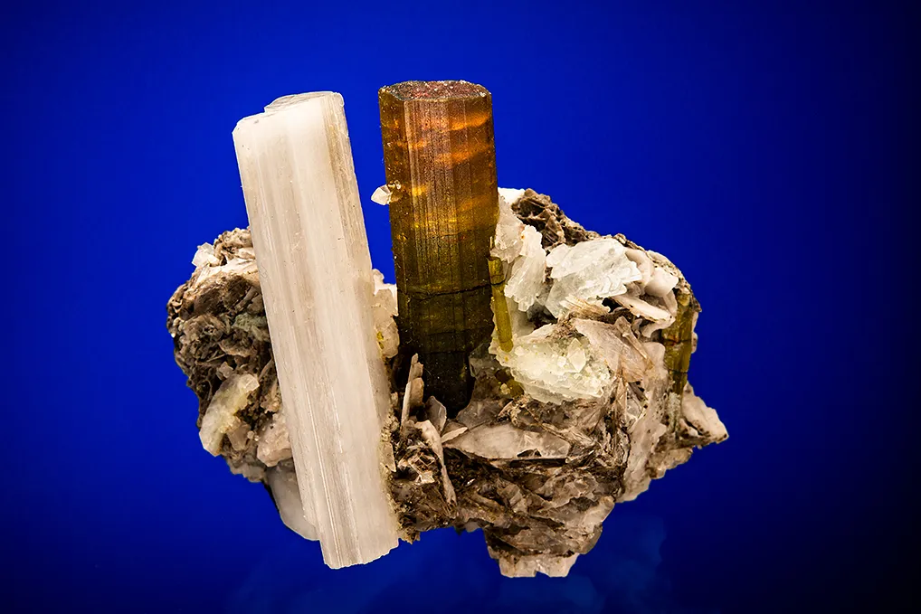 Hambergite with Elbaite (repaired) image