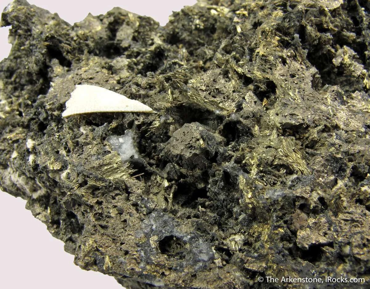 Hauchecornite (Type Locale) on Millerite - 1884 find - image 5