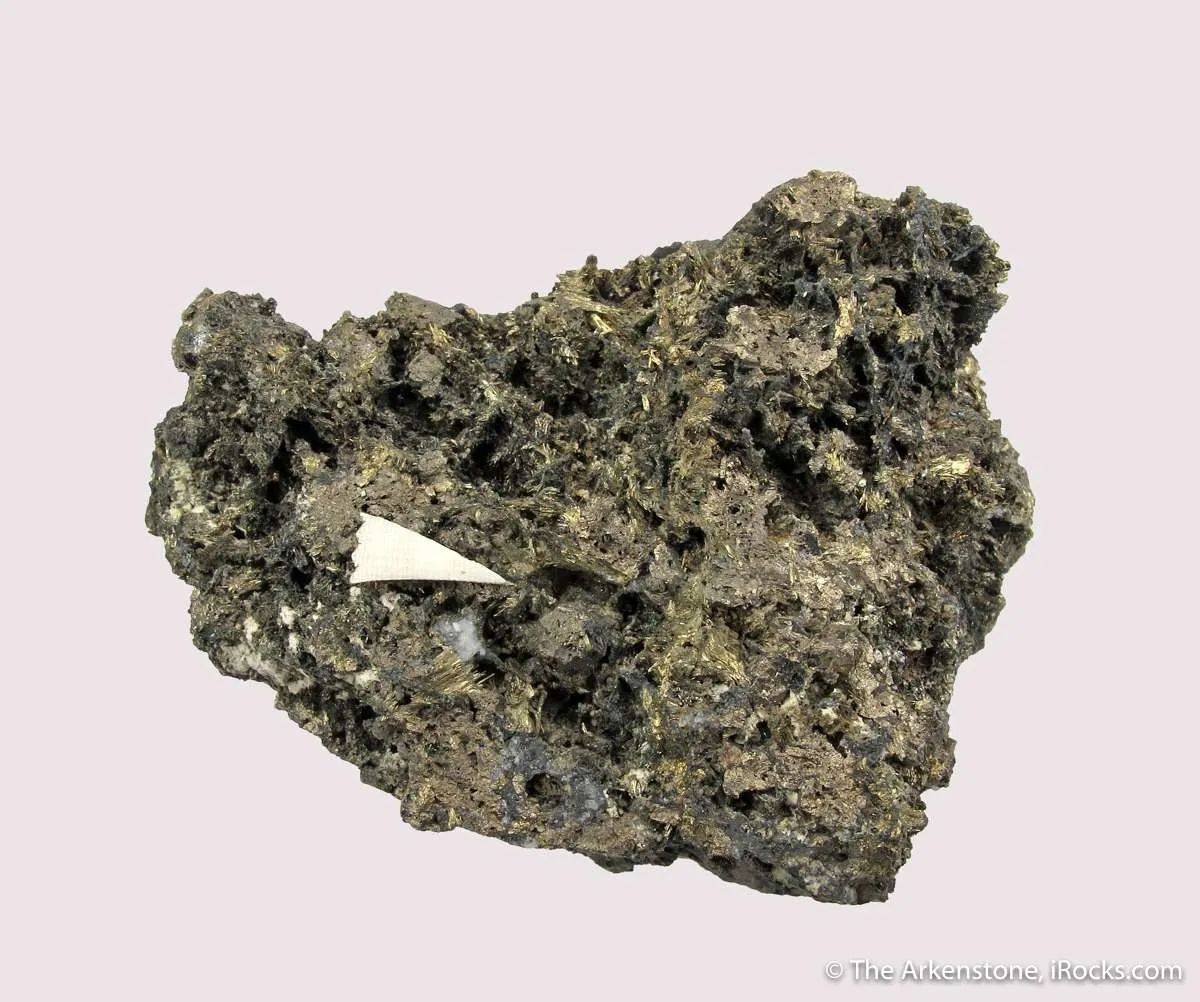 Hauchecornite (Type Locale) on Millerite - 1884 find - image 3