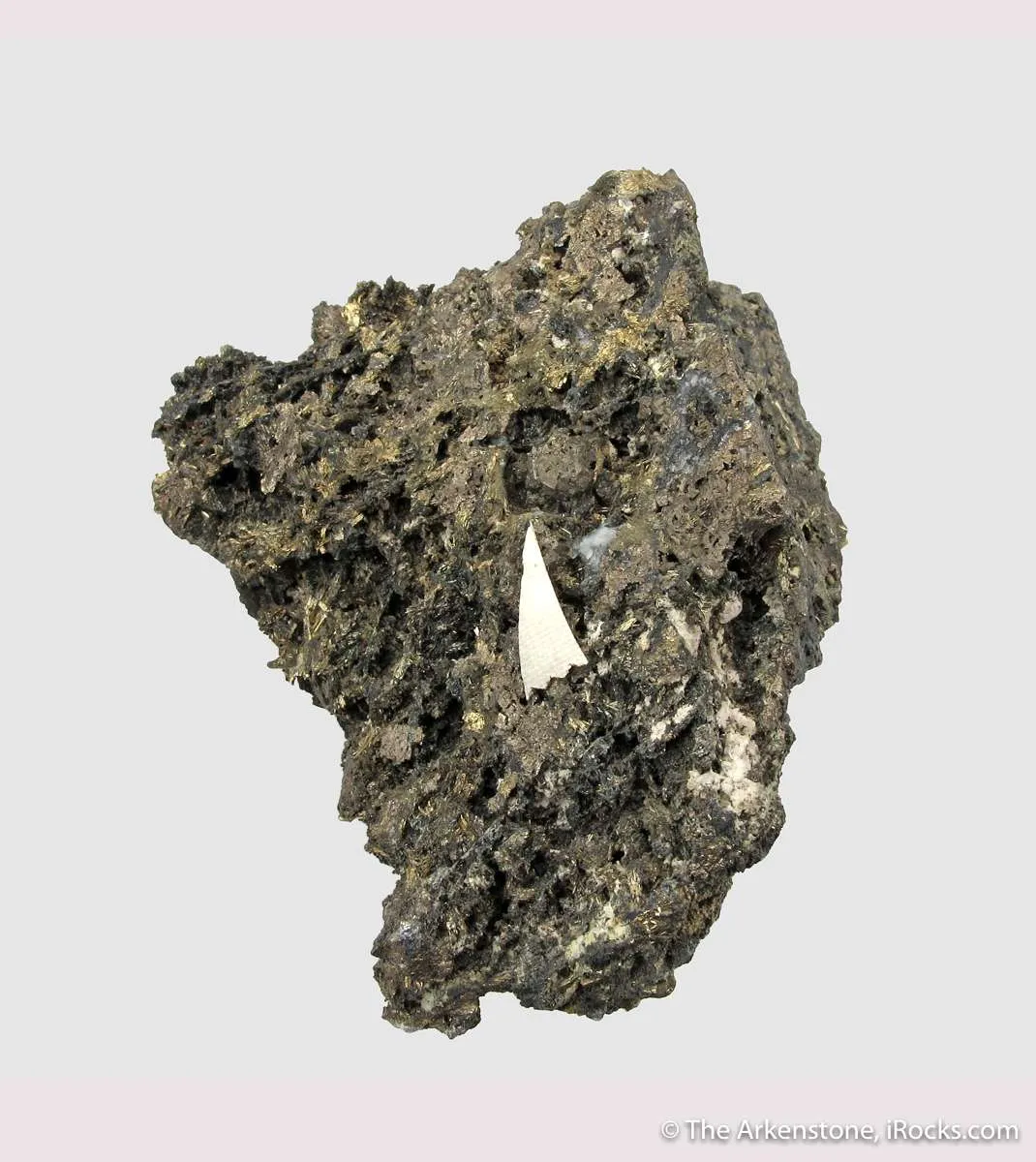 Hauchecornite (Type Locale) on Millerite - 1884 find - image 2