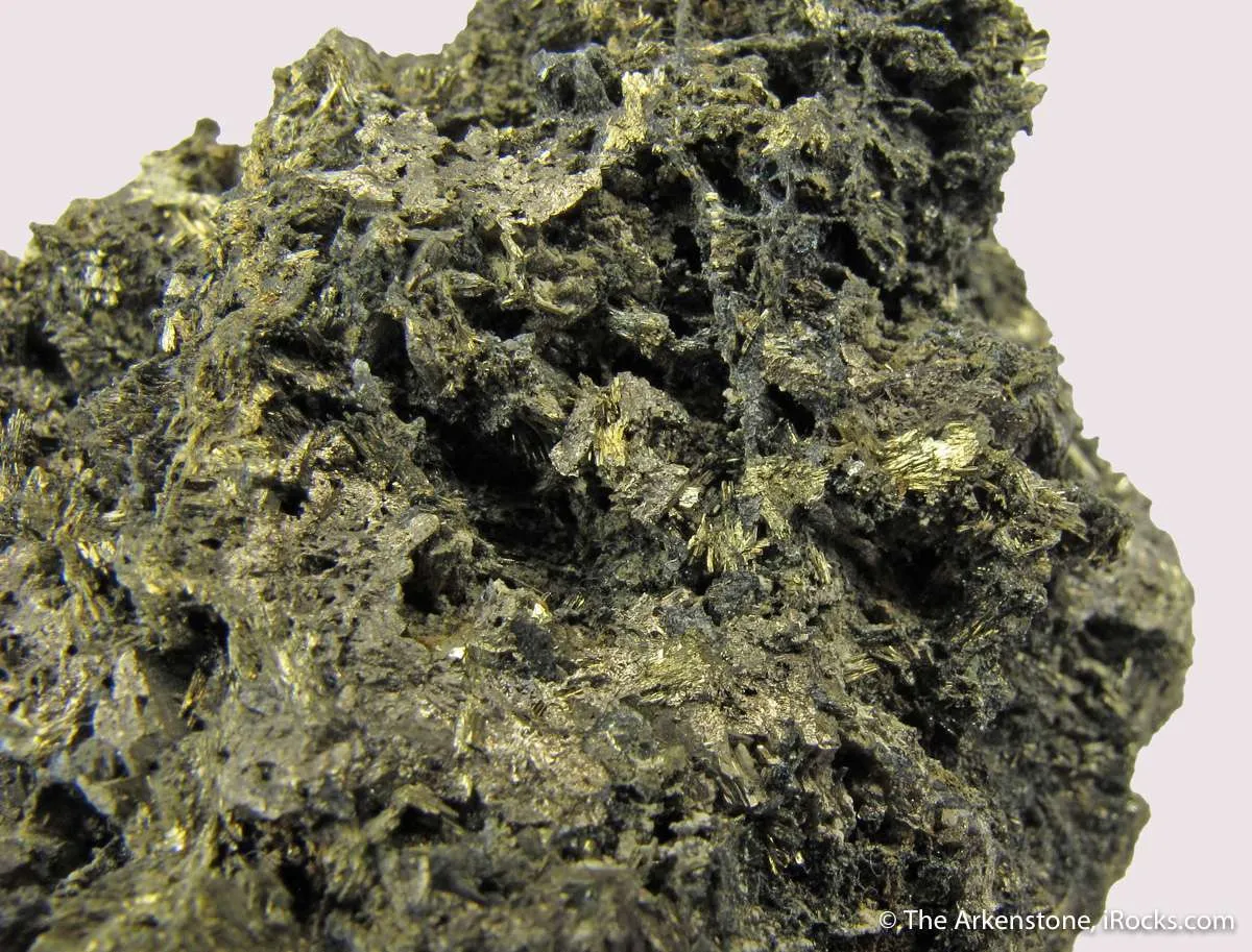 Hauchecornite (Type Locale) on Millerite - 1884 find - image 4