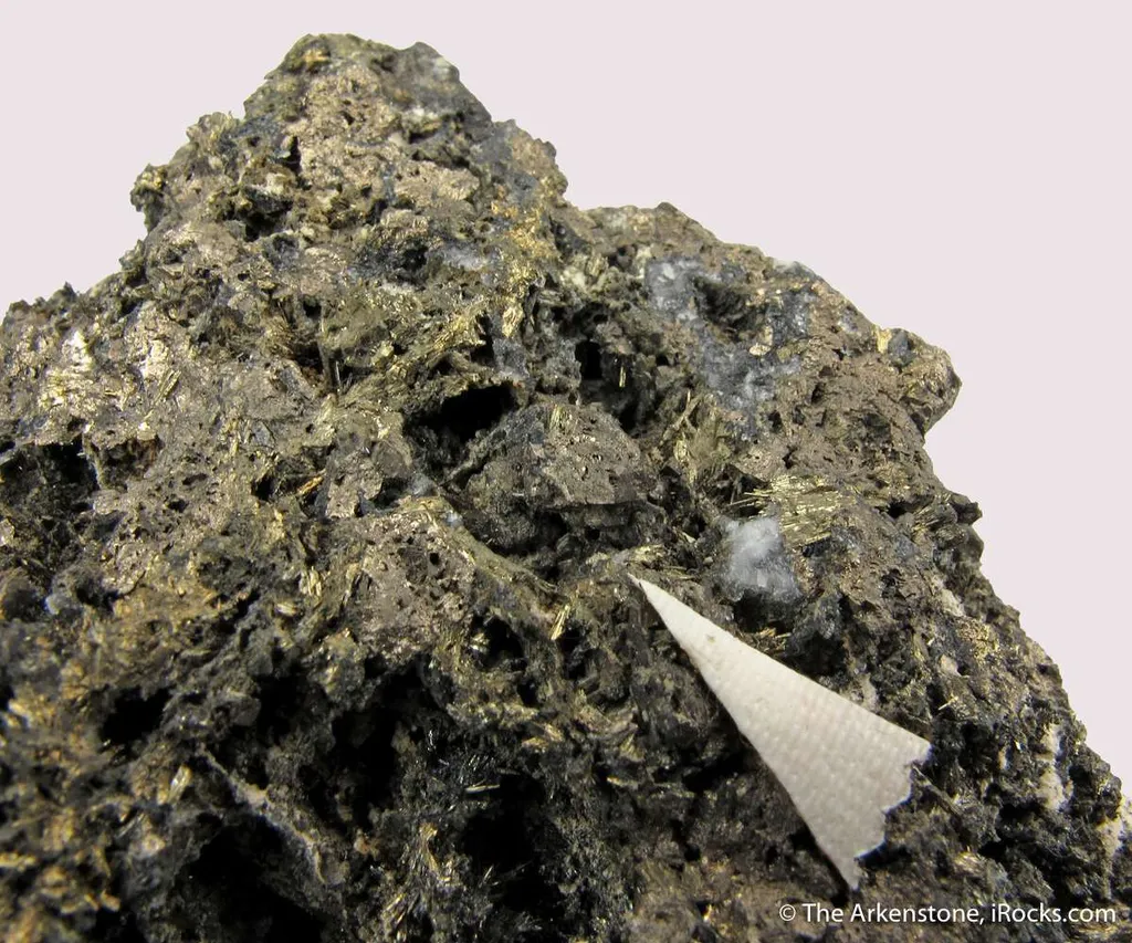 Hauchecornite (Type Locale) on Millerite - 1884 find image