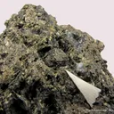 Hauchecornite (Type Locale) on Millerite - 1884 find - image 1