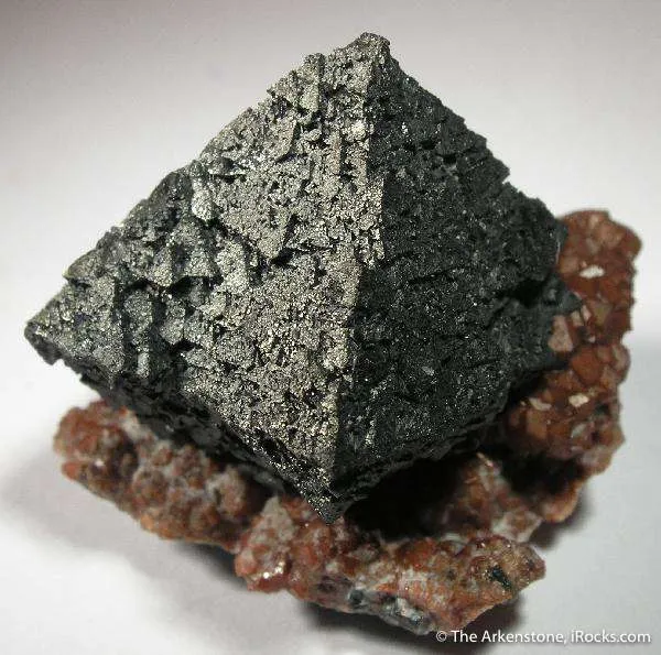 Hausmannite on Andradite Garnet image
