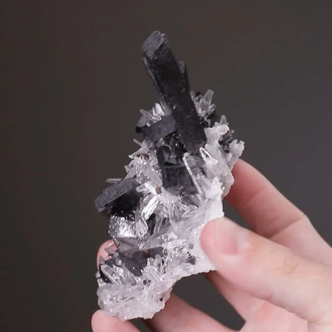 Hübnerite on Quartz - image 2