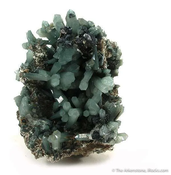 Hedenbergite-Included Quartz With Hematite image