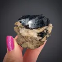 Hedenbergite on Calcite - image 2