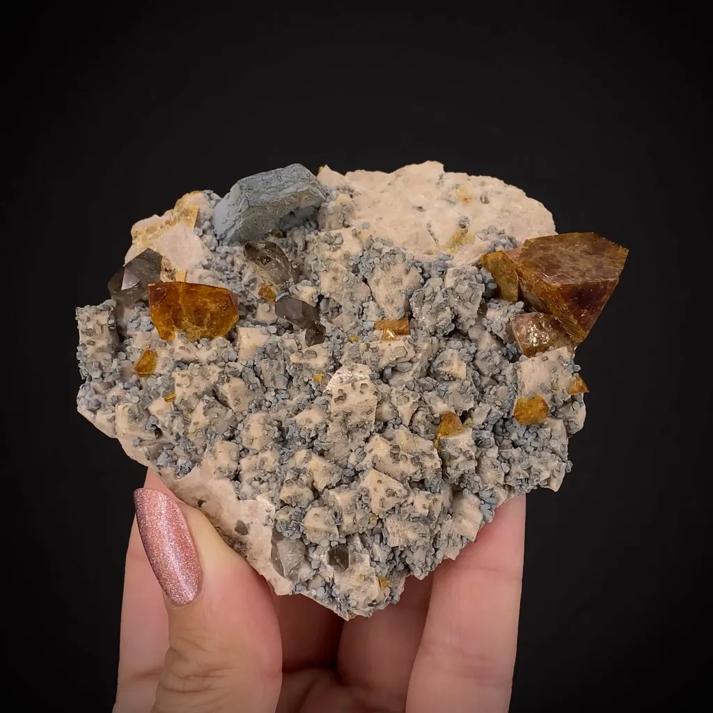 Helvine on Microcline with Muscovite - image 2