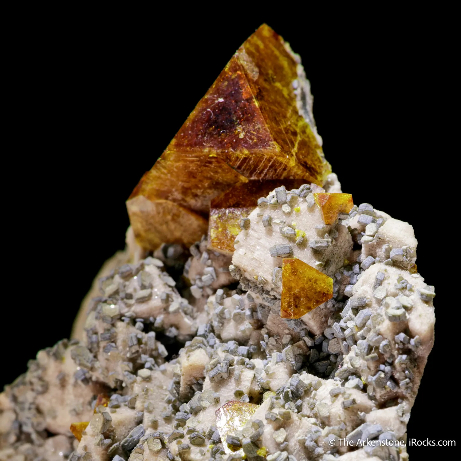 Helvine on Microcline with Muscovite - image 6