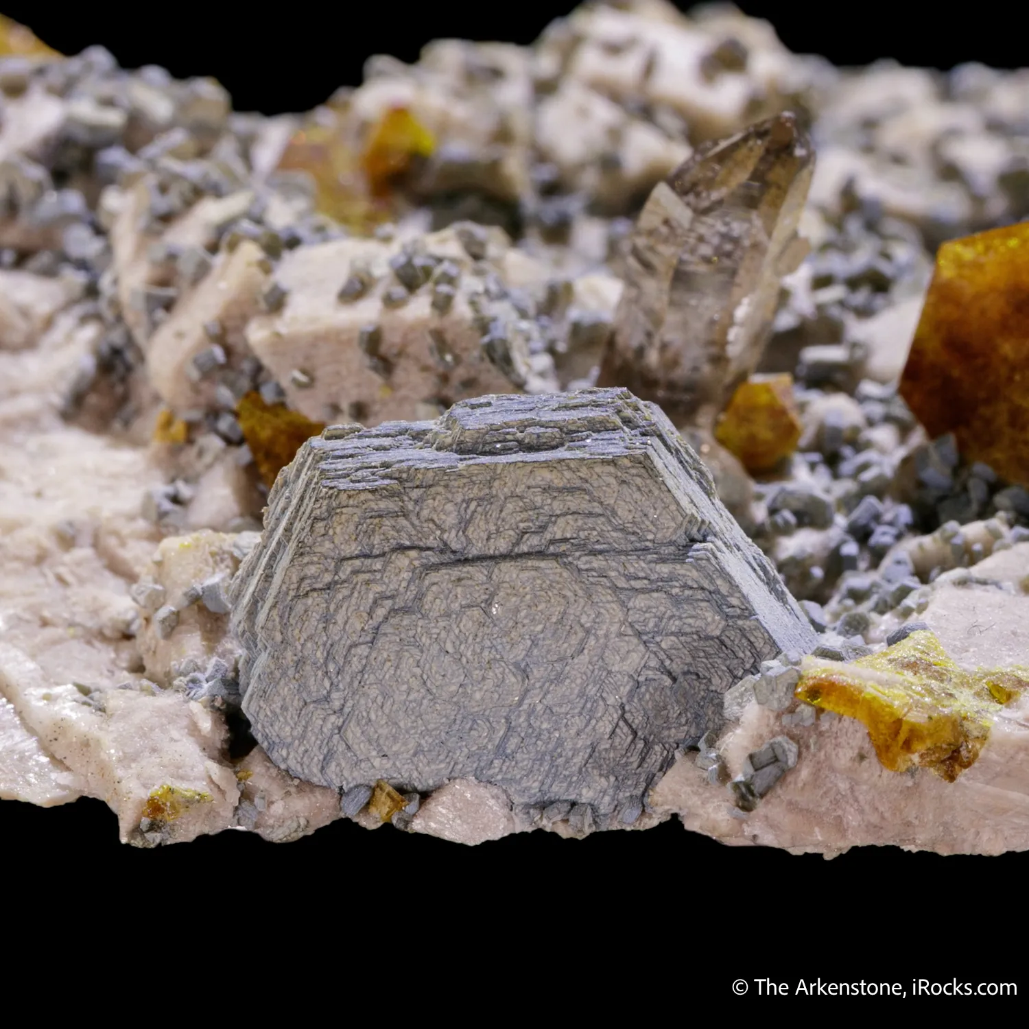 Helvine on Microcline with Muscovite - image 5