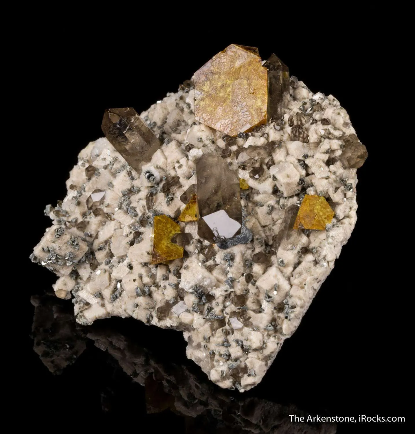 Helvite on Microcline with Quartz - image 3