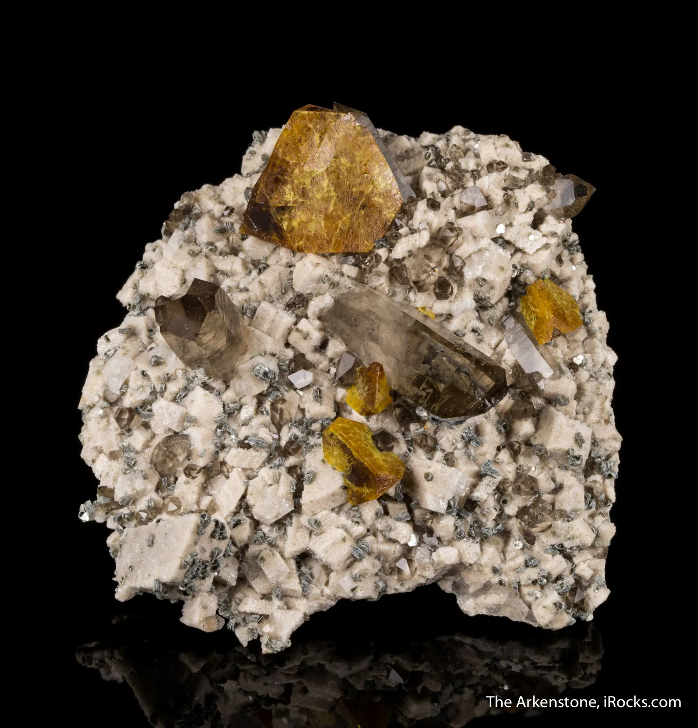 Helvite on Microcline with Quartz - image 6