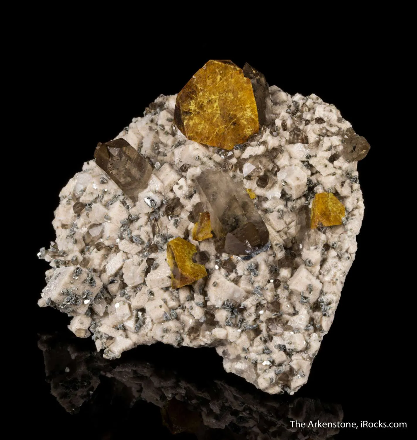 Helvite on Microcline with Quartz - image 2