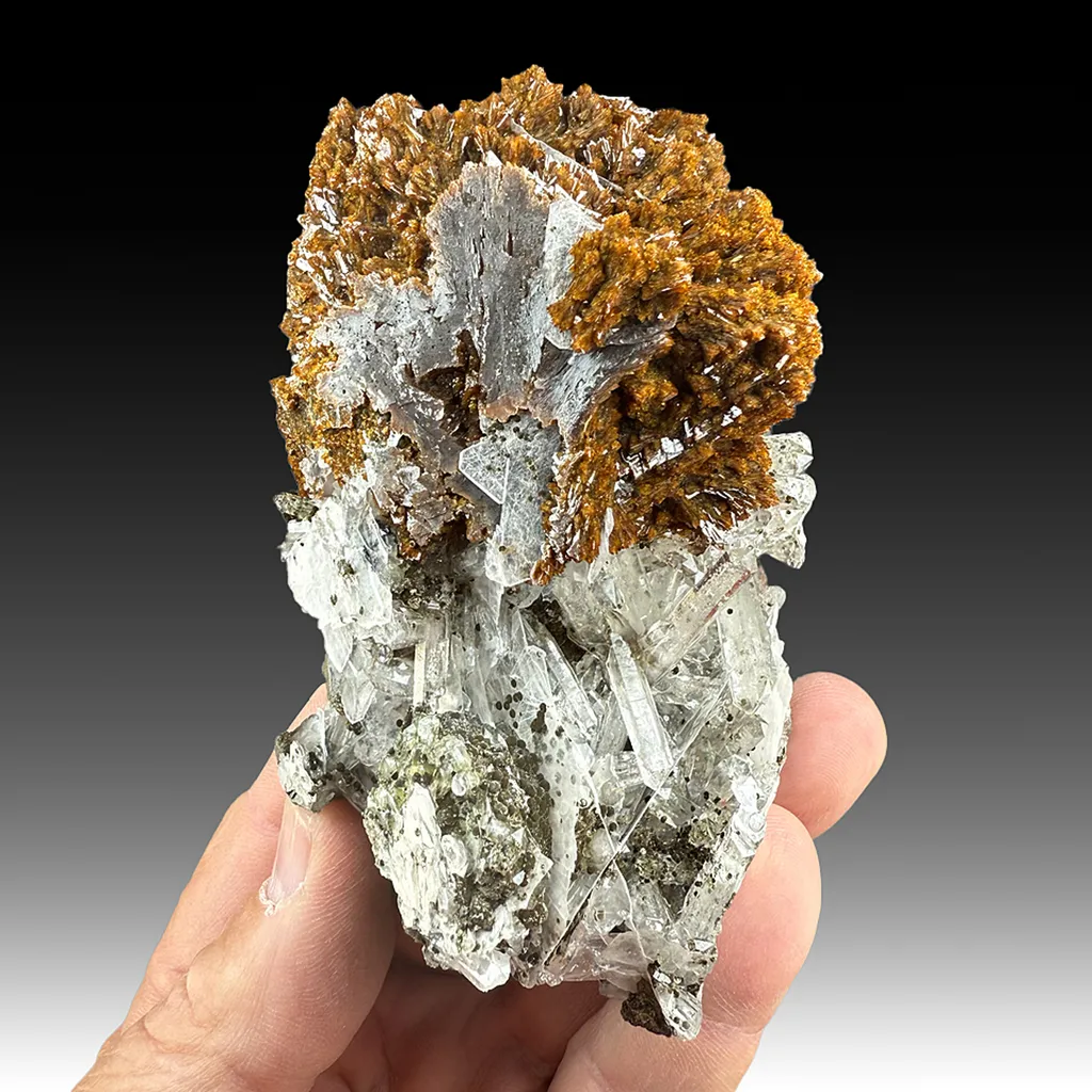 Helvite with Quartz, Calcite image