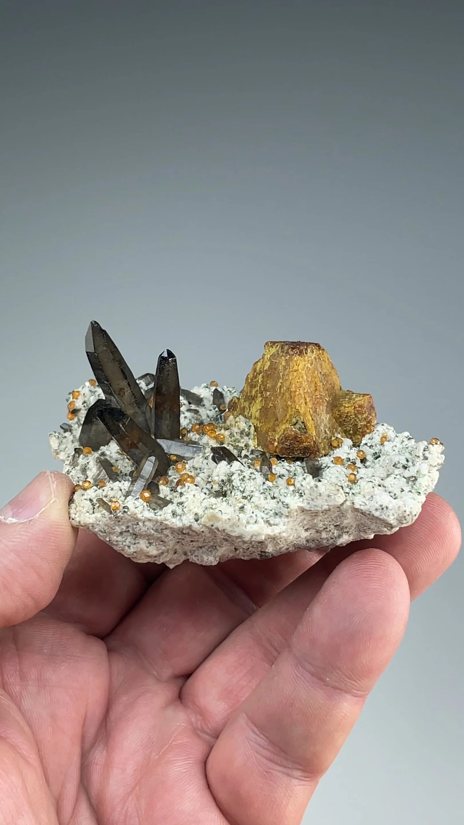 Helvite with Quartz, Spessartine - image 2