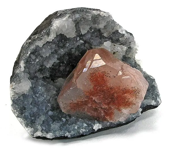 Hematite, Apophyllite - image 1