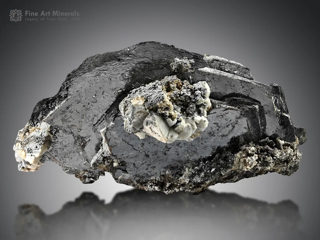 Hematite Crystal with Albite from Tormiq Pakistan image