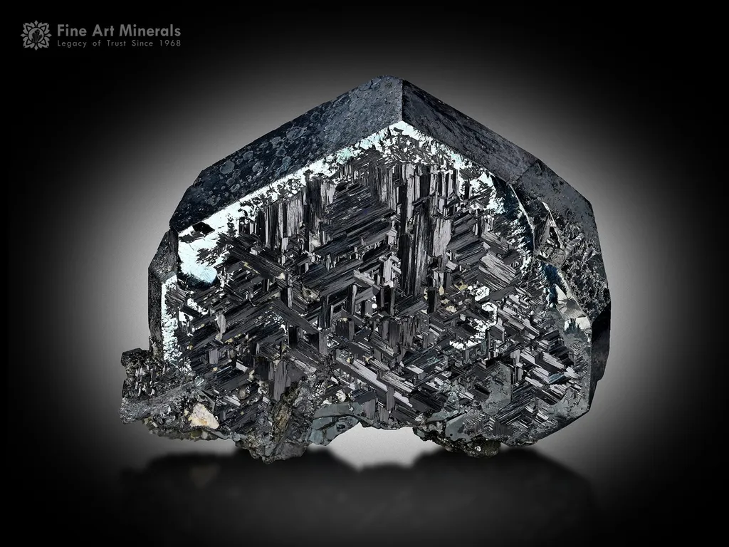 Hematite Crystal with Albite from Tormiq Pakistan image