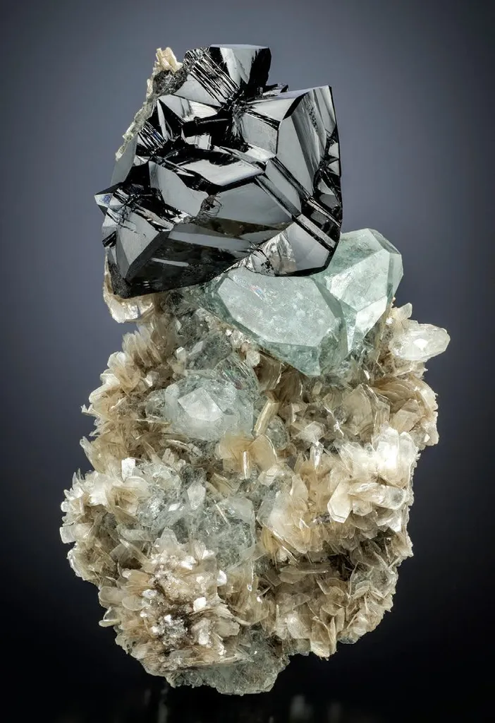 Hematite, Fluorite - image 1