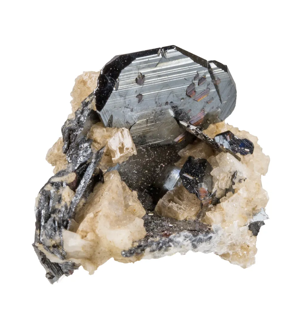 Hematite on Feldspar var. Adularia - image 3