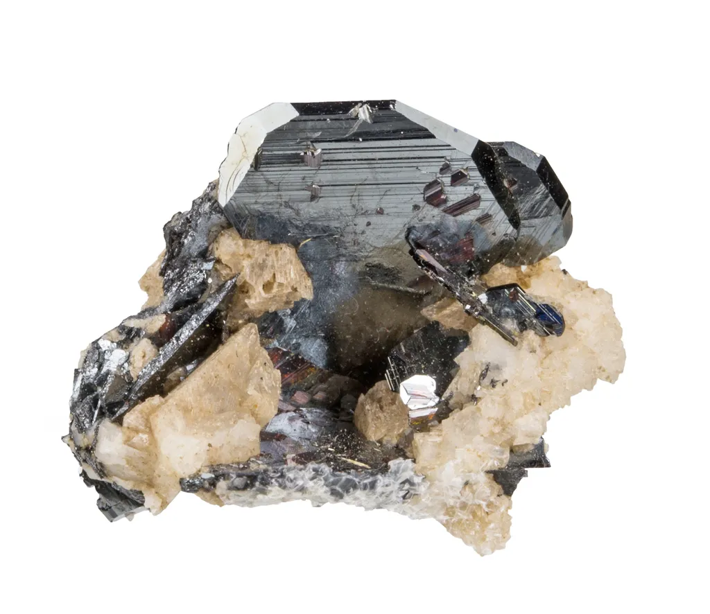 Hematite on Feldspar var. Adularia image