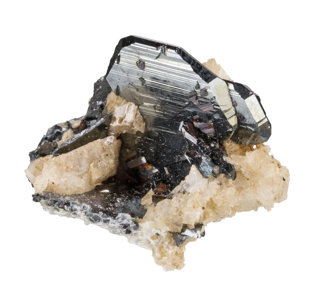 Hematite on Feldspar var. Adularia - image 2
