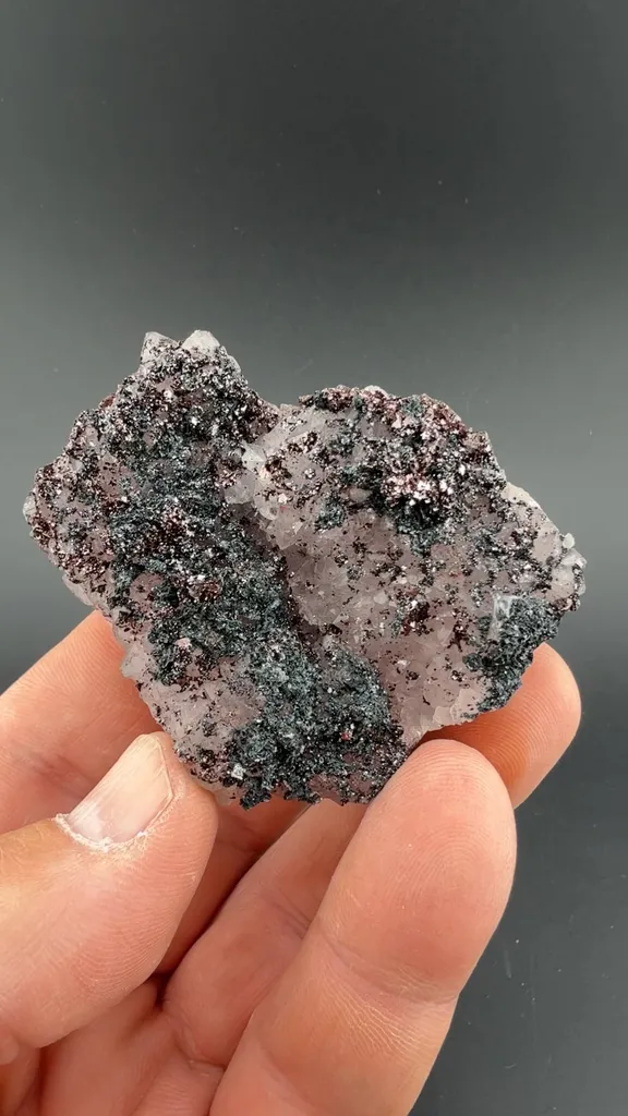Hematite on Quartz with Fluorite image