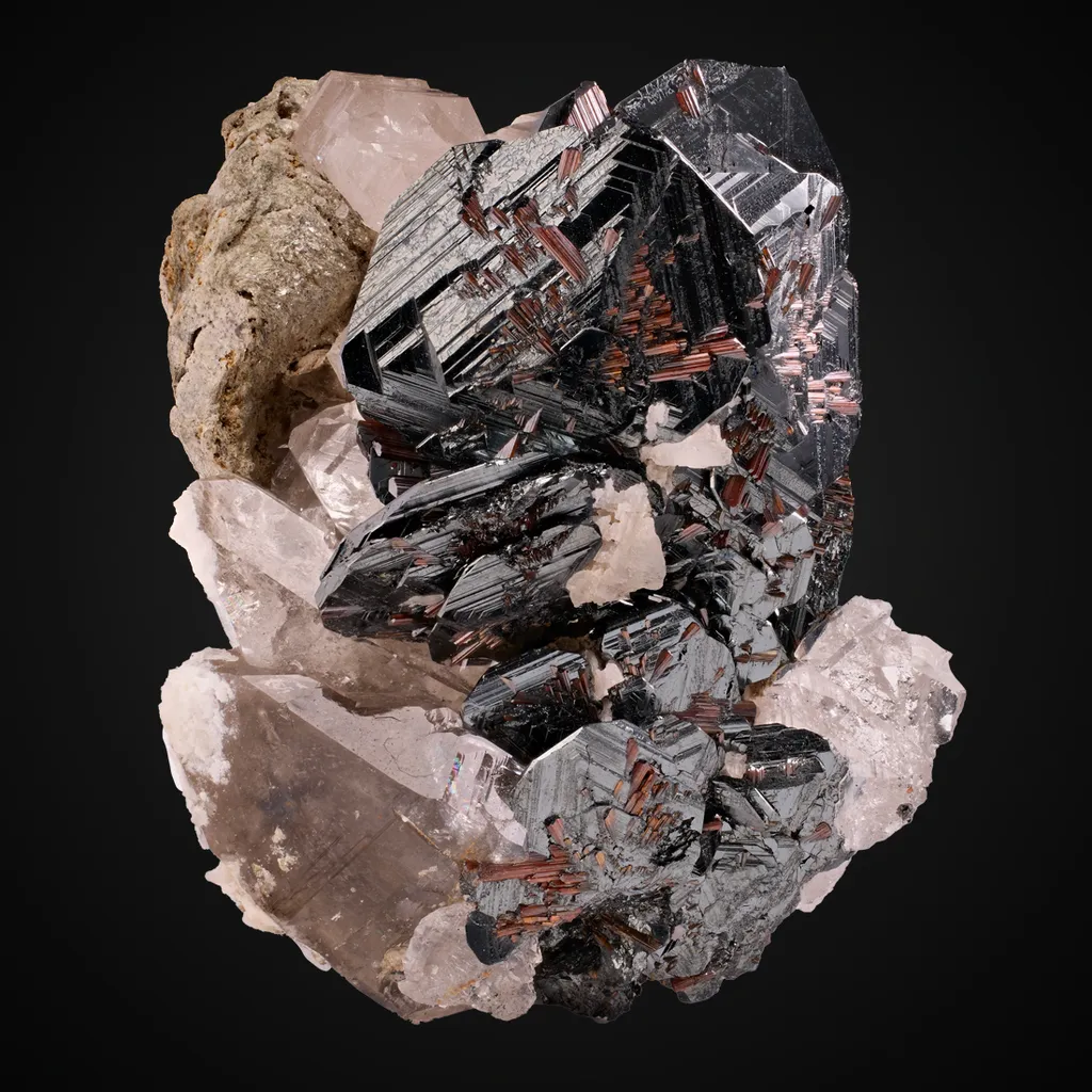 Hematite, Rutile, Quartz v. Smoky image