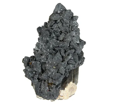 Hematite, Siderite, Quartz (Var: Smoky Quartz) image
