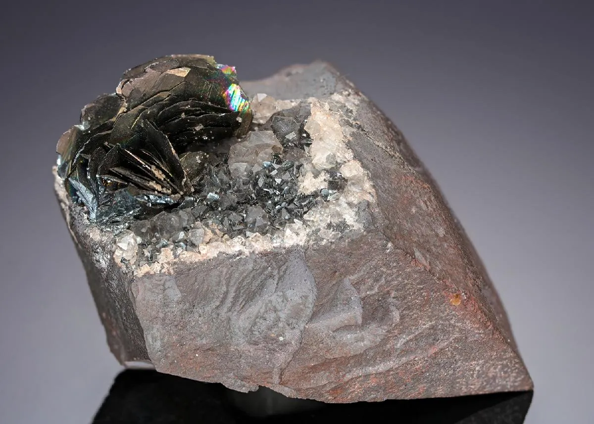 Hematite (SPECULARITE) with Quartz - image 1