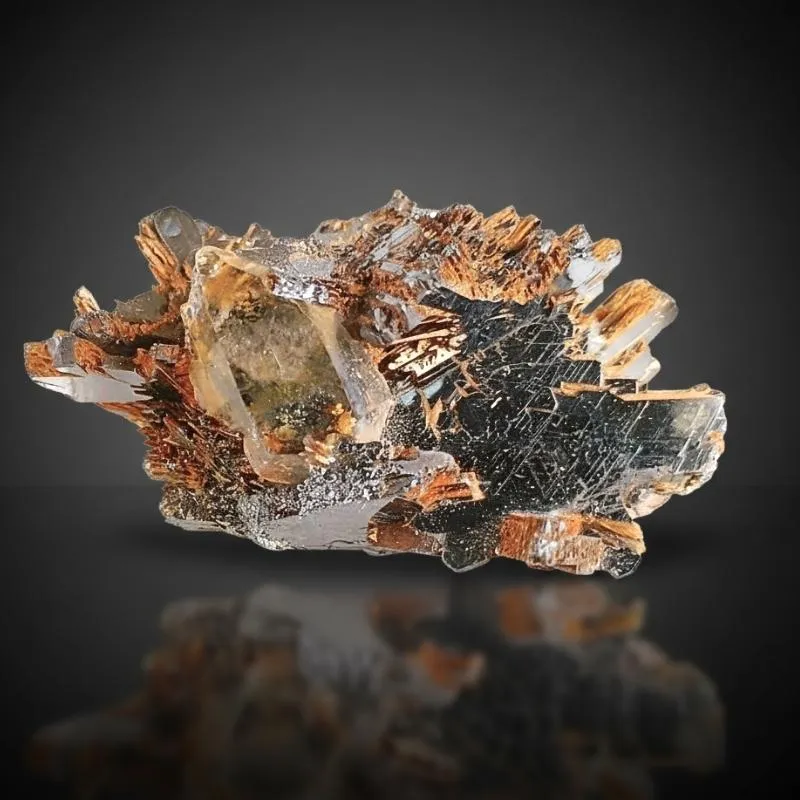 Hematite w/ Rutile from Brazil, Bahia, Novo Horizonte image