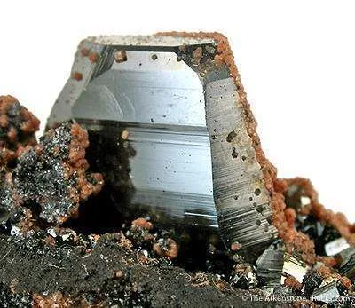 Hematite With Andradite Garnet image