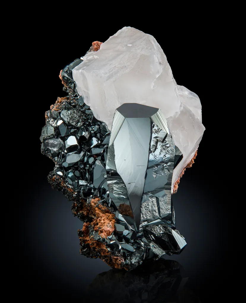 Hematite with Calcite & Andradite image