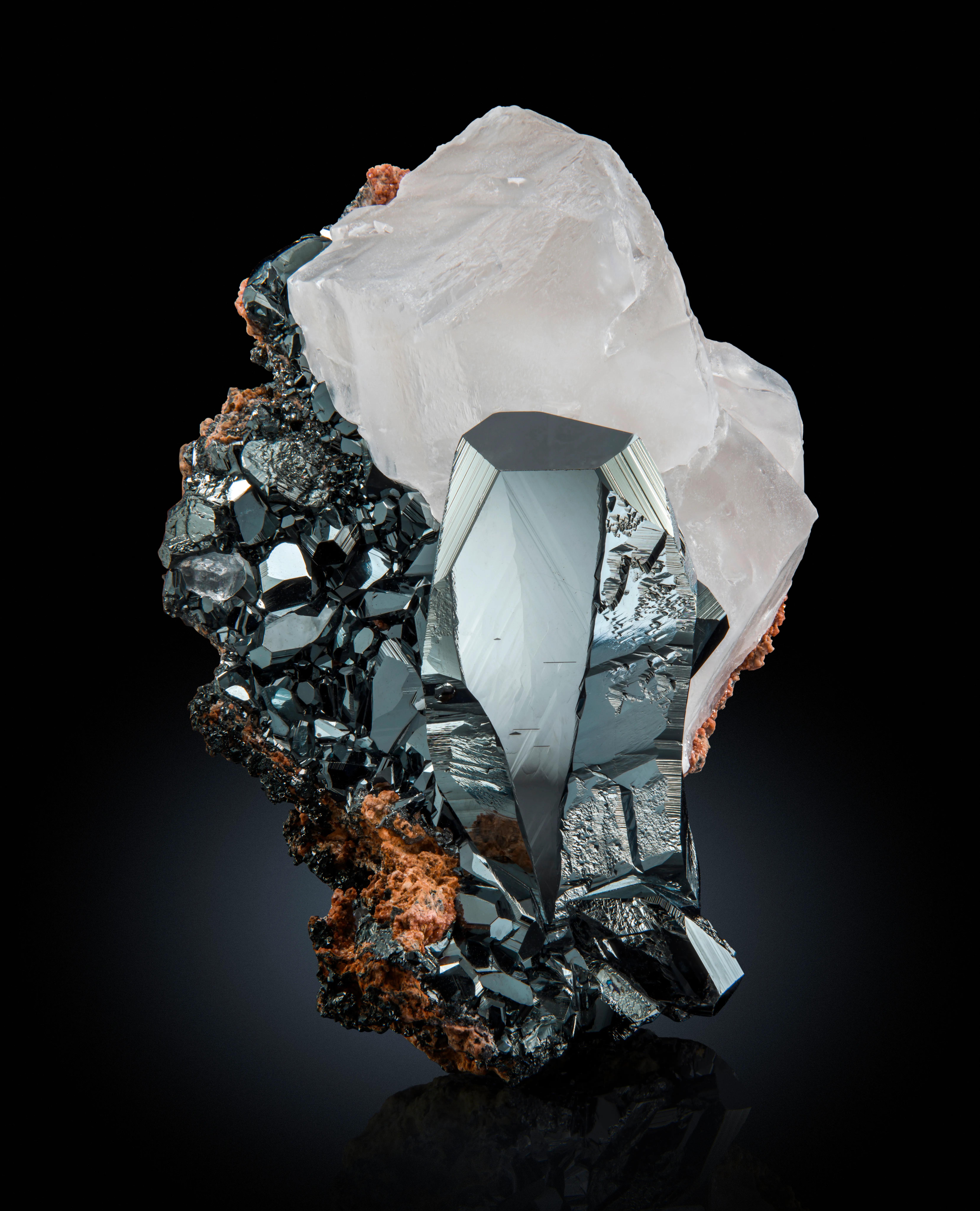 Hematite with Calcite & Andradite - image 1