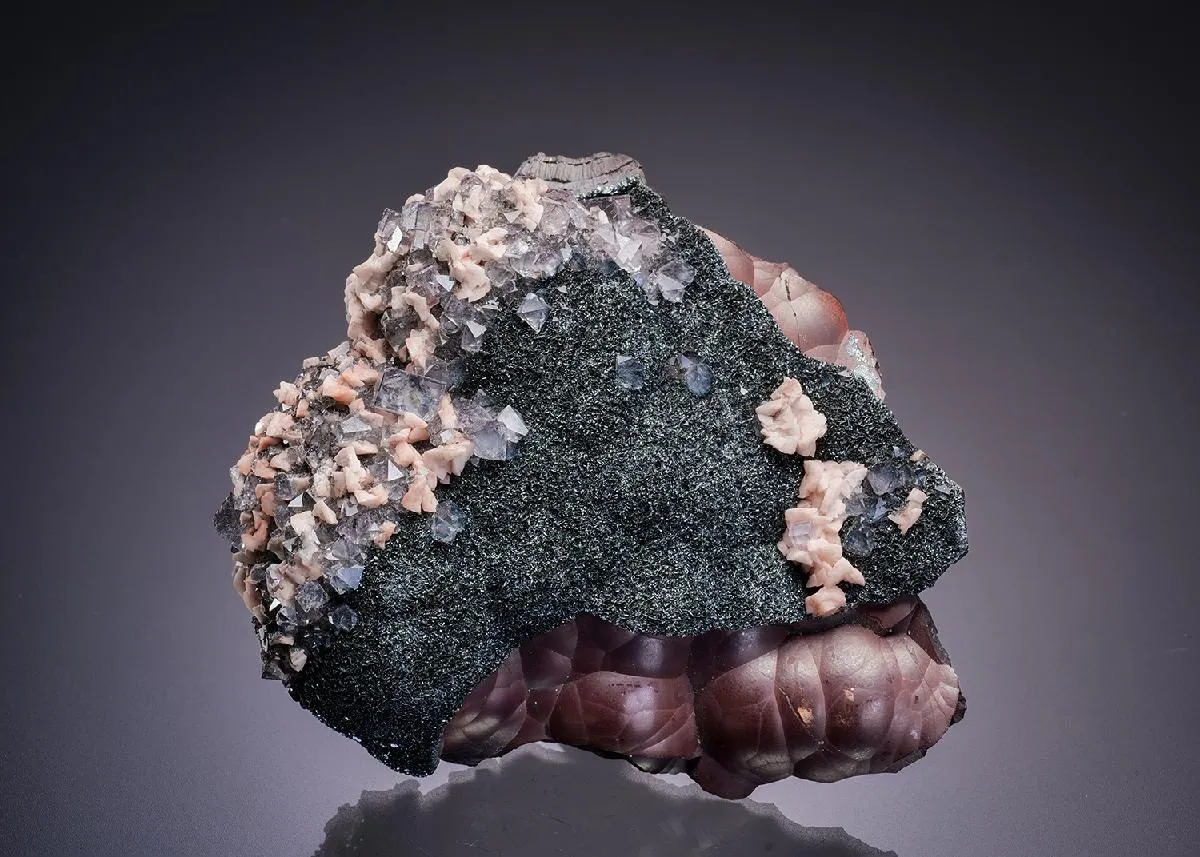 Hematite with Fluorite Quartz and Dolomite - image 1