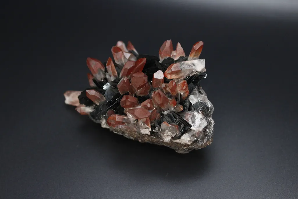 Hematite with Iron Stained Quartz Crystals - image 3