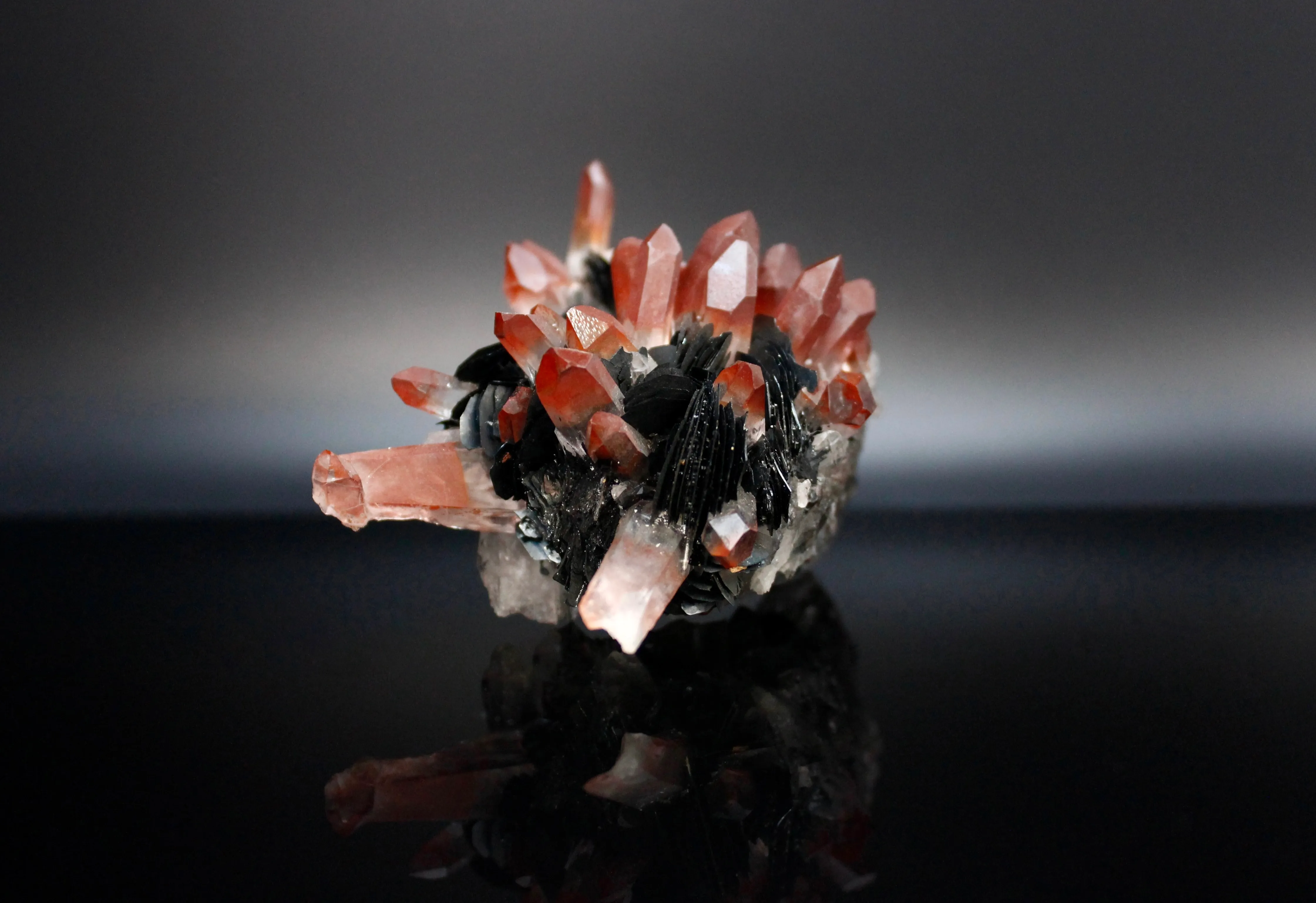 Hematite with Iron Stained Quartz Crystals - image 4