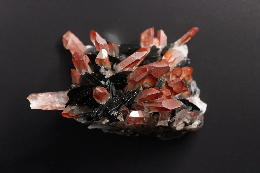 Hematite with Iron Stained Quartz Crystals
