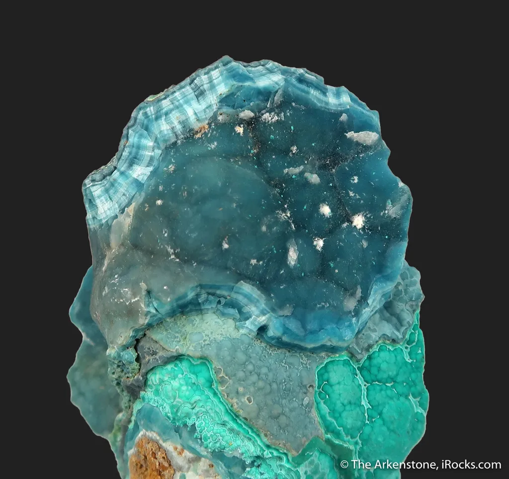 Hemimorphite on Aurichalcite on Hemimorphite - image 2