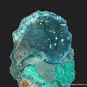 Hemimorphite on Aurichalcite on Hemimorphite - image 2
