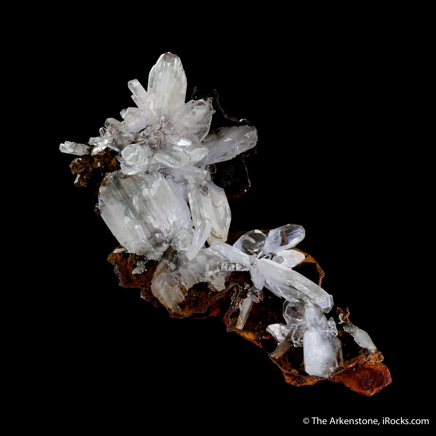 Hemimorphite on Limonite - image 1