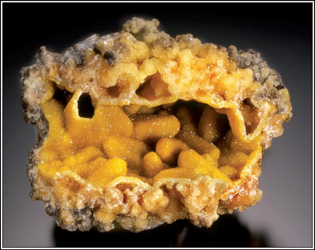 Hemimorphite pseudomorph after Calcite crystals, Greenockite image