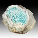 Hemimorphite with Aurichalcite, Quartz - image 1