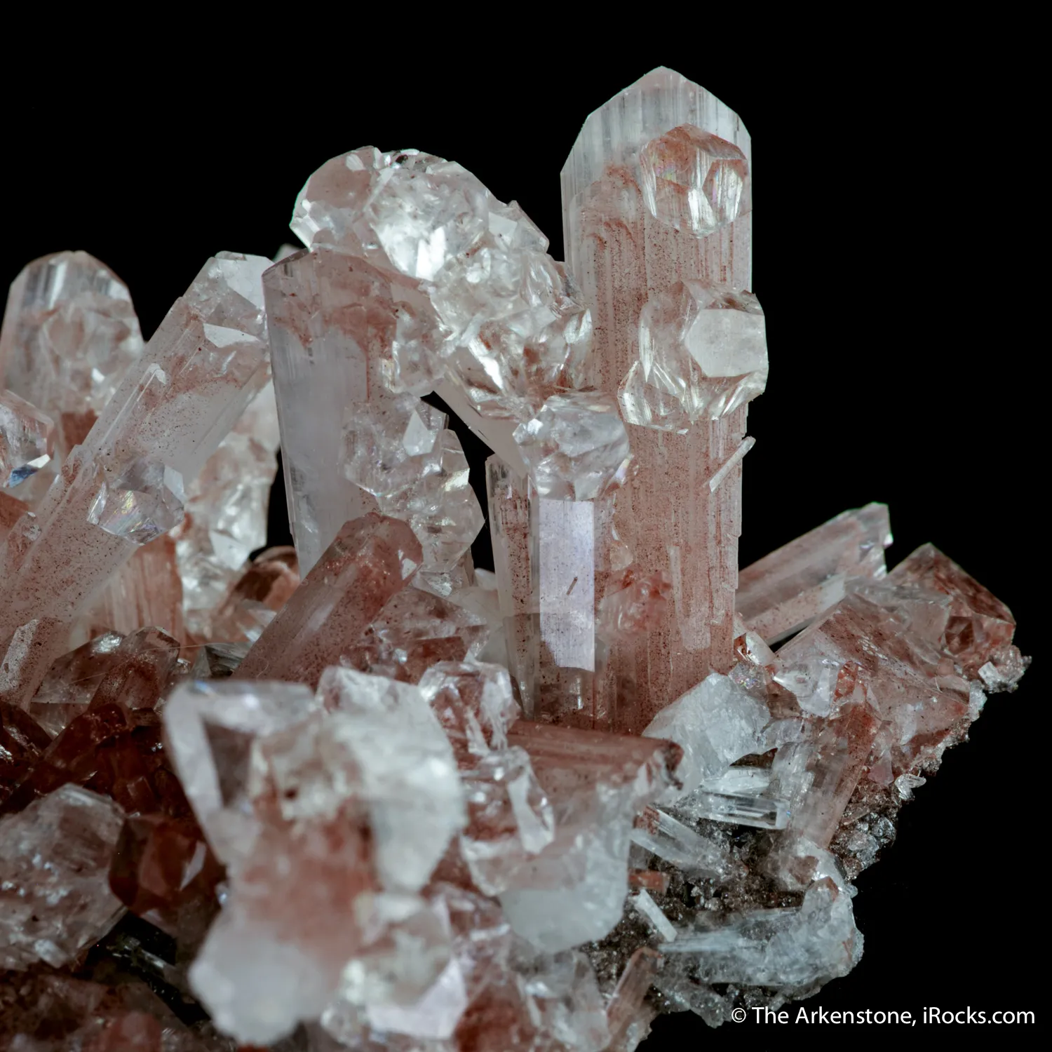 Hemimorphite with Calcite 'gems' - image 6