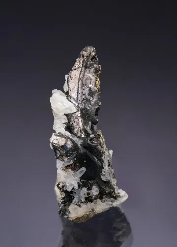 Hessite on Quartz