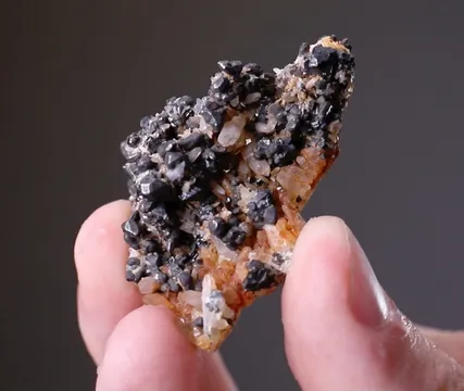 Hessite on Quartz