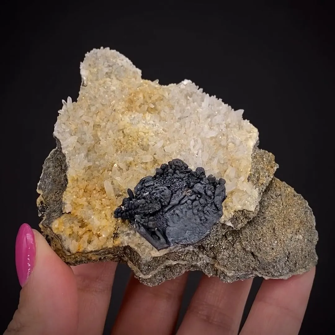 Hessite on Quartz - image 2