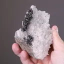 Hessite on Sphalerite and Quartz - image 2