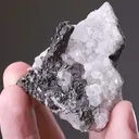 Hessite with NATIVE Gold on Quartz - image 2