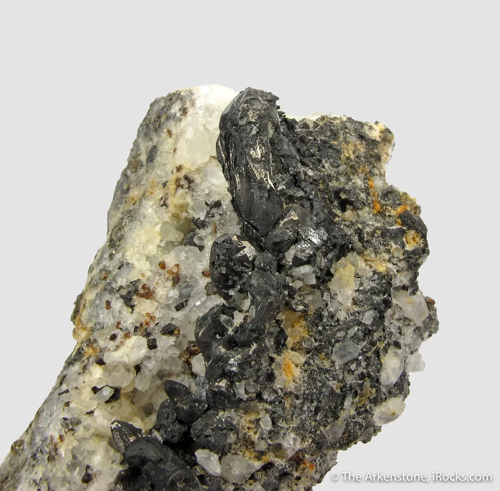 Hessite with Quartz, Sphalerite, and Gold - illustrated - image 3